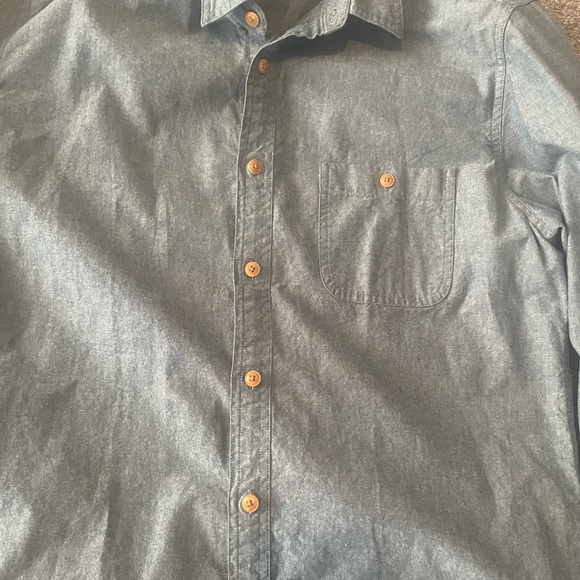 J crew mens longs sleeve blue button down size large - Picture 6 of 6